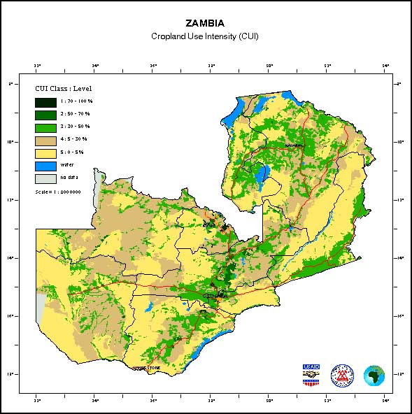 Zambia crop use map Zambia crop use map