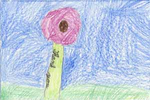 round tree with fruit drawing