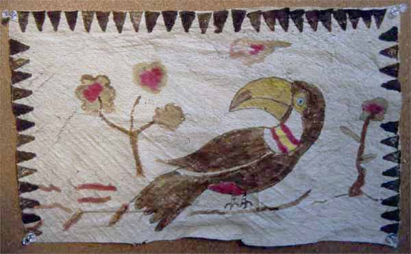 naive painting of toucan