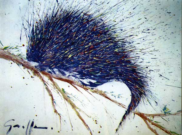 Grippa porcupine painting