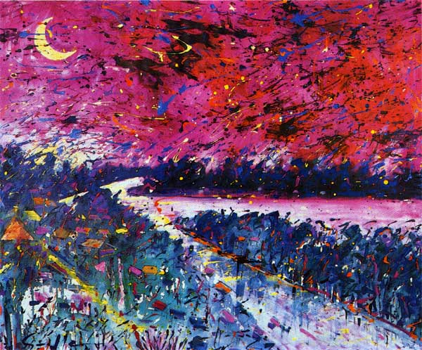 Grippa river view painting Grippa river view painting