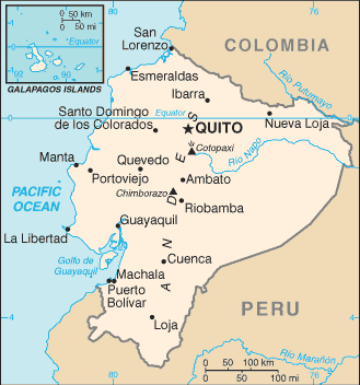 Ecuador government map Ecuador government map