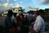 tourists in boat