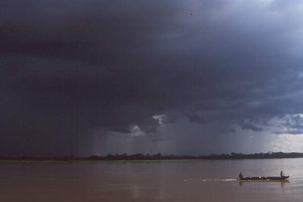 canoe in a storm photo