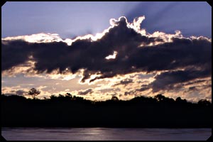 Photo of sunset over the Amazon River Photo of sunset over the Amazon River