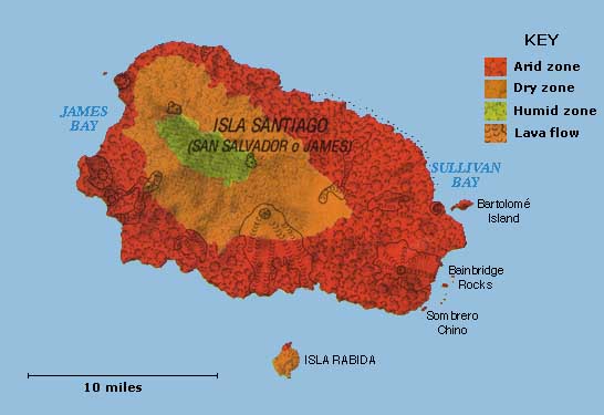 Map of Santiago Island