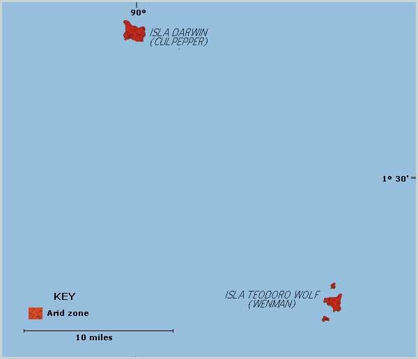 Map of Wolf and Darwin Islands