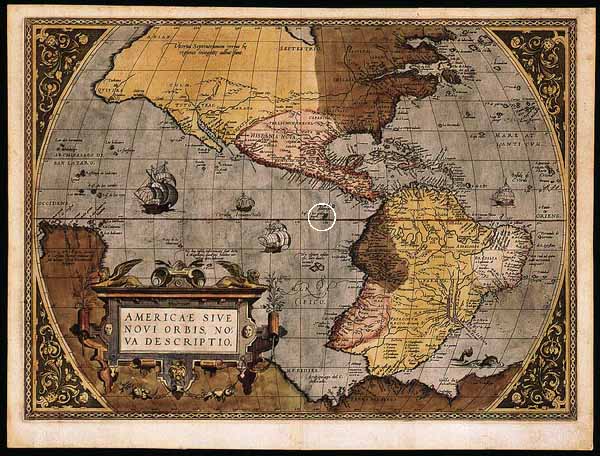 Image of Ortelius 1574 map
