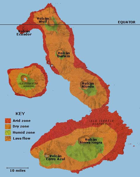 Image of Galapagos Isabela Island map Image of Galapagos Isabela Island map